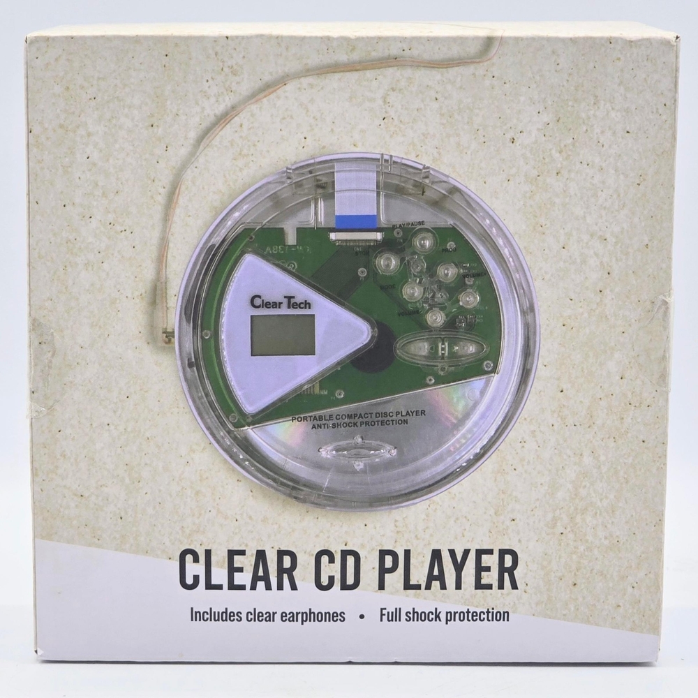 Transparent Portable CD Player with Earphones